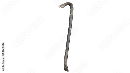 Fotografía 3d rendering crowbar on a plain background often used for construction