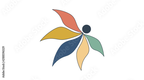 bstract Botanical Orbital Map with Seed