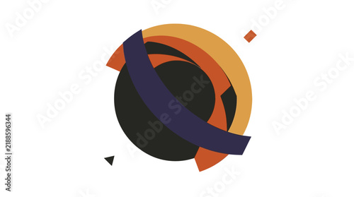 Abstract Folded Atmospheric Sphere with Layered Geometric Bands