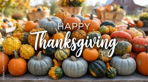 Happy Thanksgiving Pumpkin Arrangement