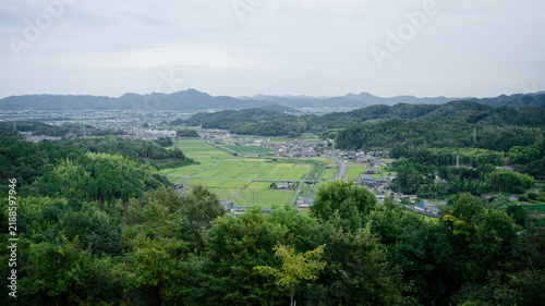 恒屋城跡の登山道から見える景色