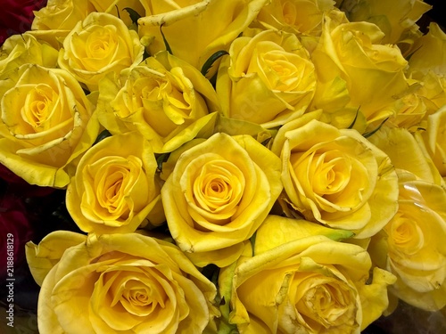 Yellow Rose Bouquet: A bright and cheerful floral arrangement featuring beautiful, fresh yellow roses.