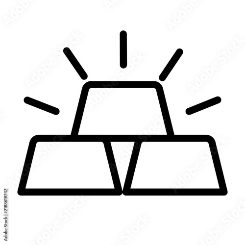 Gold bar icon on white background.