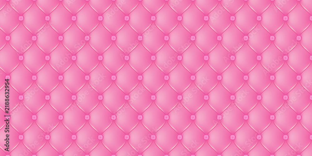 Obraz premium Pink tufted velvet upholstery texture with button details