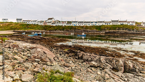 Quadro su tela Coastal village landscape in Islay Portnahaven Scotland United Kingdom tradition