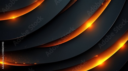 Warm golden tones flow through dark curves creating a mesmerizing effect
