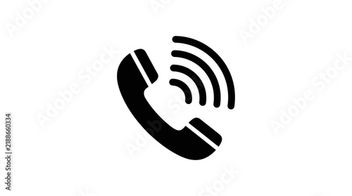Phone Icon with Sound Waves Vector