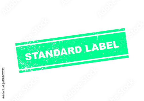 Obraz na płótnie Green standard label stamp with bold text illustration