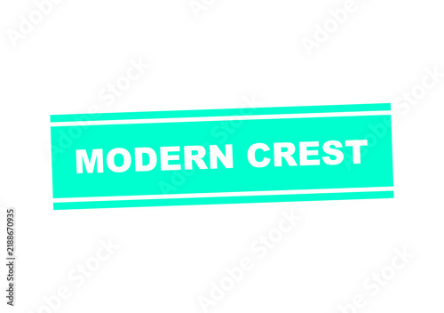 Modern crest badge with bold red text illustration