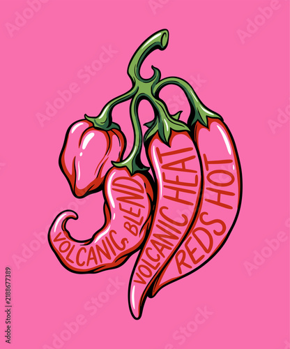 Bild auf Leinwand Red hot chili pepper