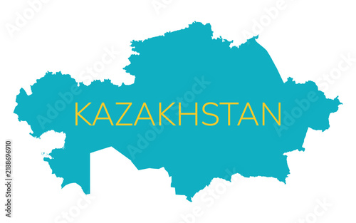 minimalist map of Kazakhstan. Suited for corporate presentations, business reports, office wall decoration, geography-themed data visualizations, infographics, textbooks