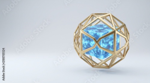 Dynamic 3D Gold Growth Ribbon Leaping from 2026 to 2027 Business Transition Concept