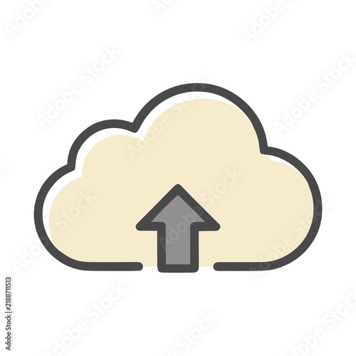 Obraz na płótnie Cloud upload icon
