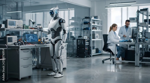 Obraz na płótnie Ai robot in labaratory