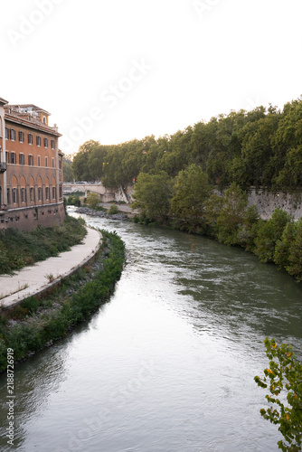 Tiber river in Rome Italy