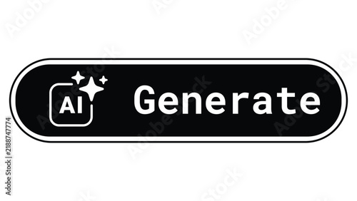 Button Generate AI. sparkle icon. eps 
