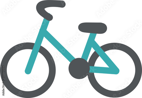 Naklejka Simple Turquoise Bicycle Illustration
