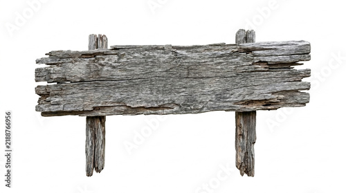 Rustic Weathered Wood Signpost Blank Isolated Rustic Signage