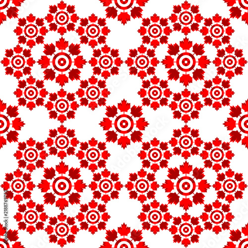 red maple leaf pattern design for decoration and etc. vector illustration