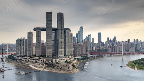 Chongqing cyberpunk city skyline