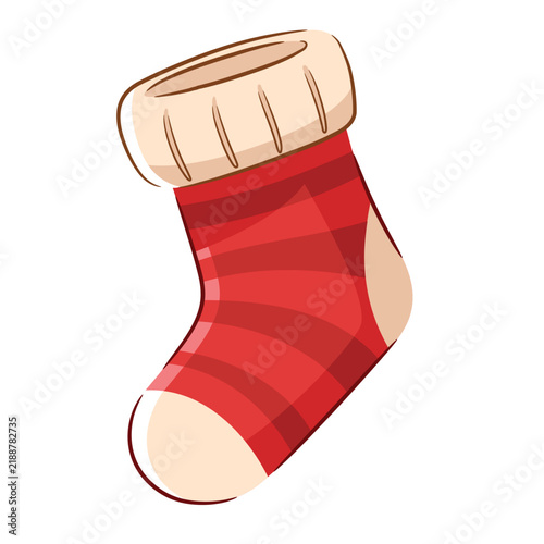 Obraz na płótnie Christmas Stocking Vector Illustration