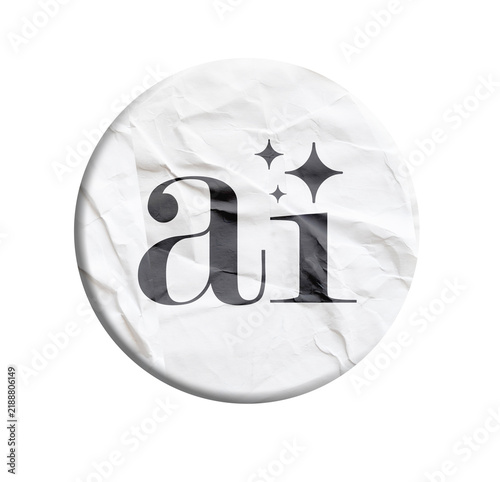 AI icon on white background