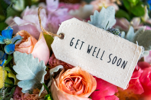 Fotografía Floral Get Well Soon message