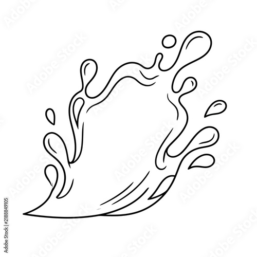 Water splash outline