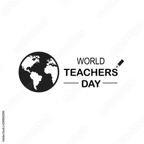 world teachers day on white background
