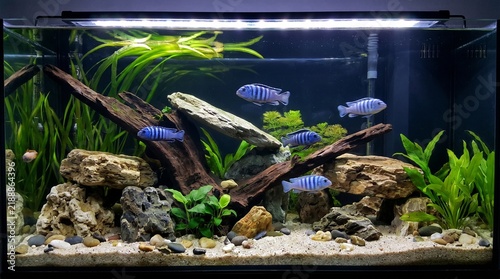 Obraz na płótnie Zebra Mbuna Aquarium
