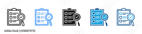 Security Audit web icon with multiple style collection