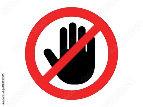 Forbidden Hand Safety Sign