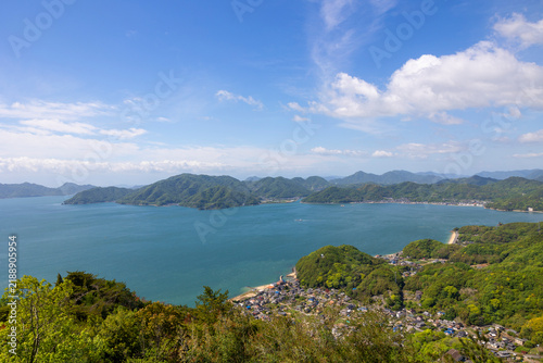 Plakat 高見山展望台から瀬戸内海国立公園を望む風景（広島県尾道市）