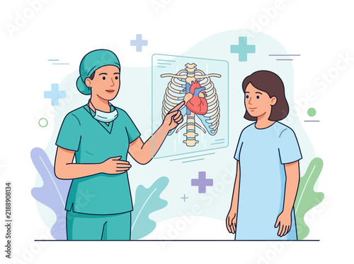Doctor Explaining Human Anatomy To Patient
