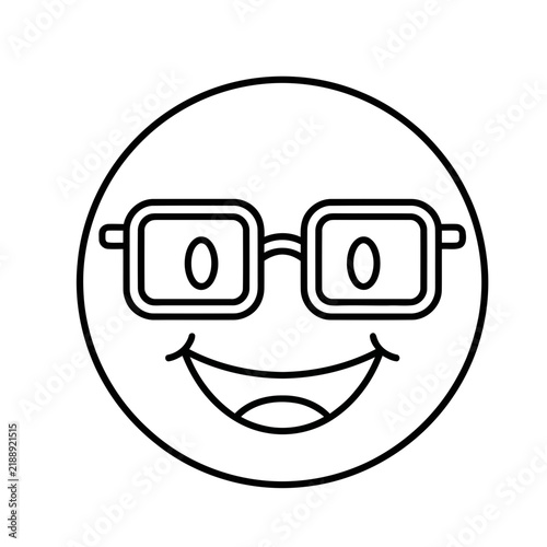 Smiley face with glasses icon