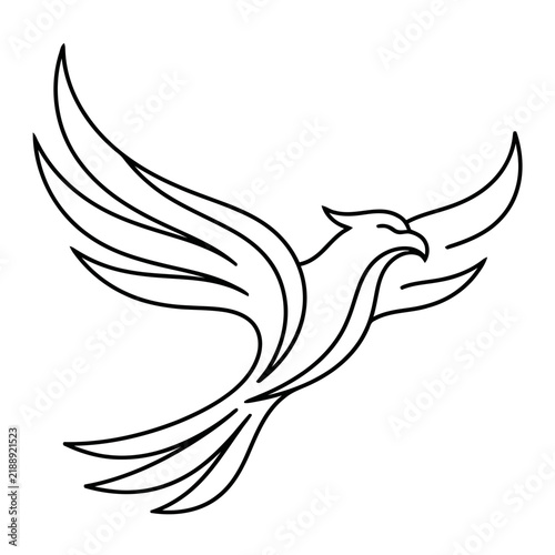 Stylized bird outline