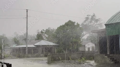 Torrential Rain And Squally Wind Lash Lash Town As Hurricane Nears