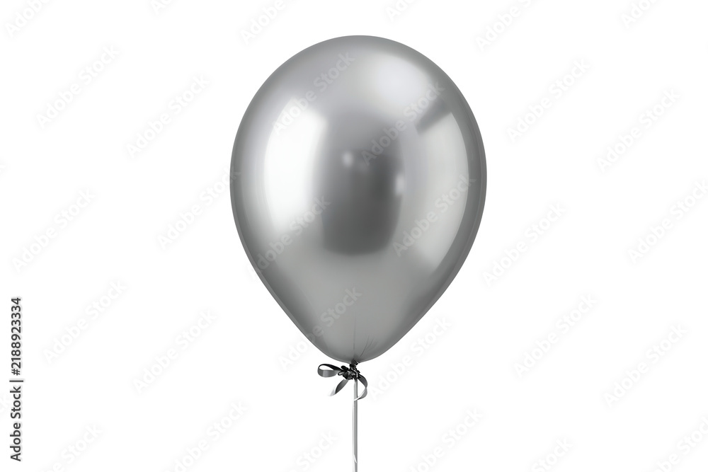 Obraz premium Glossy silver helium balloon