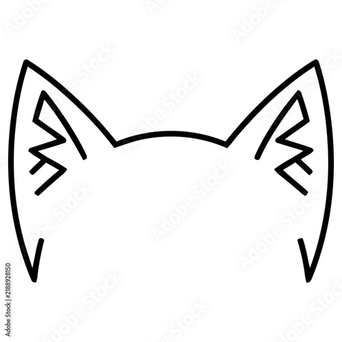 Outline of cat ears