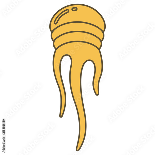 Yellow Jellyfish Illustration
