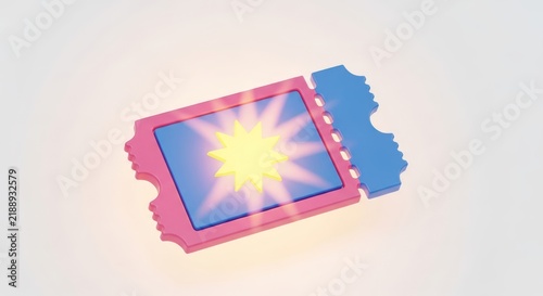 Bright Starburst Ticket Illustration