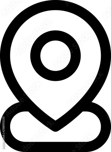 Black location icon - outline