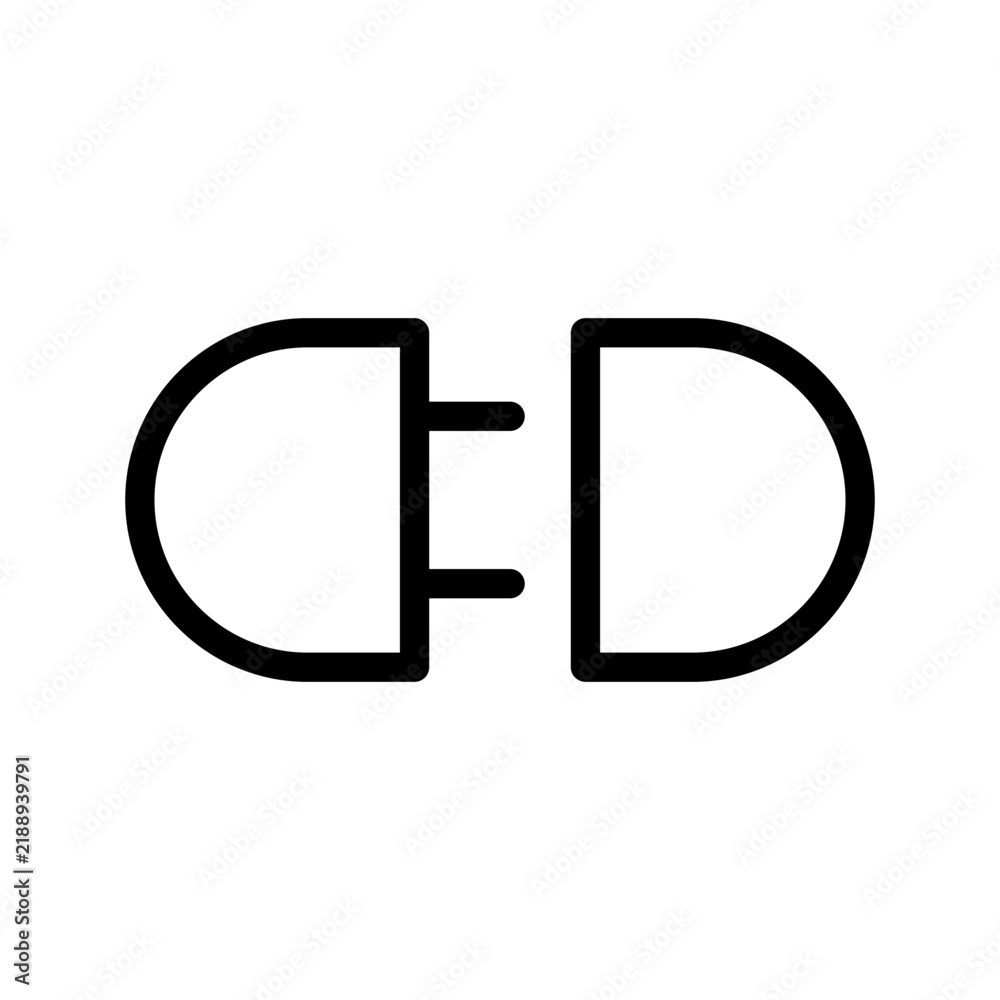 Obraz premium Plug Icon Vector Symbol Design Illustration