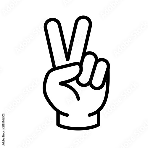 Victory Hand Gesture Icon