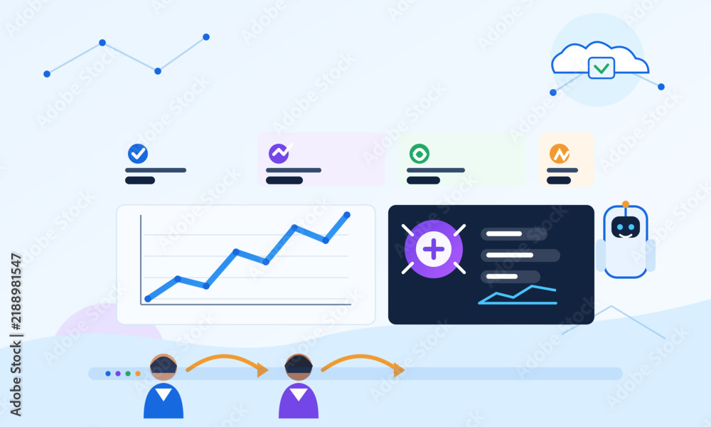 Fototapeta premium AI Business Automation and Digital Transformation