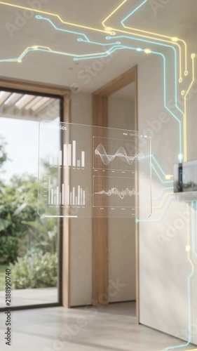 Smart Home Energy Management System on Modern Wall – Connected Home Technology

Description