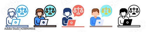 Legal Advice Icon Sheet Multiple Style Collection 