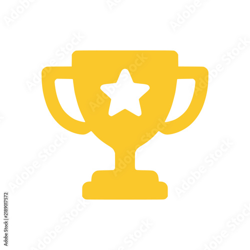 Golden Trophy Cup Icon for Winner Award Achievement