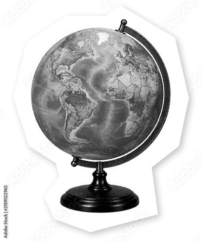 World Globe Halftone