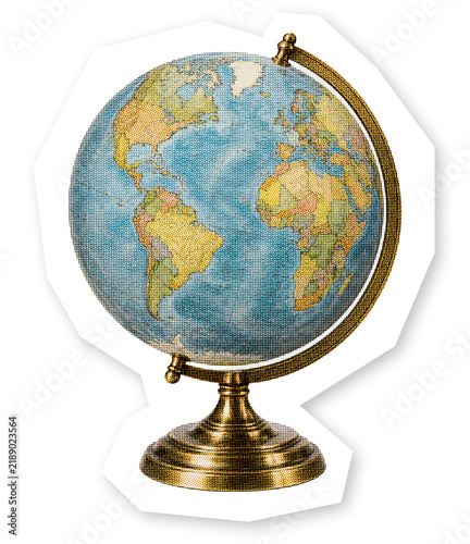 Vintage Scrapbook Globe